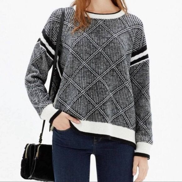 Madewell Sweaters - Madewell Merino Wool Diamond Flip Sweater